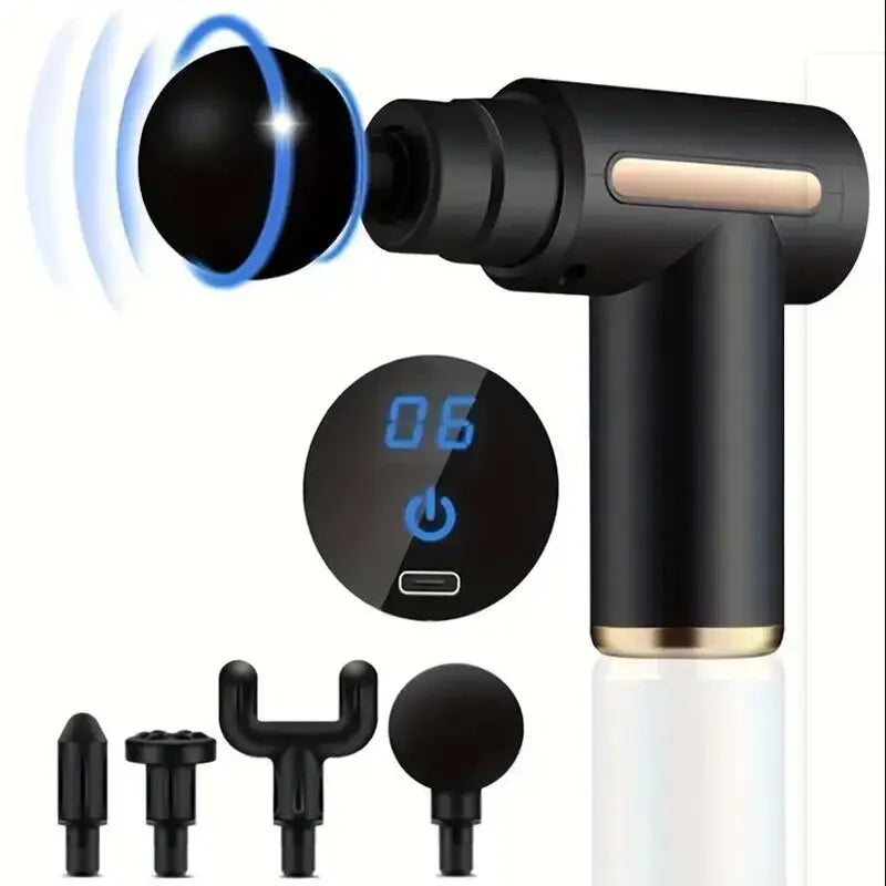 Mini Muscle Massage Gun, Portable Body Massager Deep Handheld Percussion Massager For Body, Back, And Neck