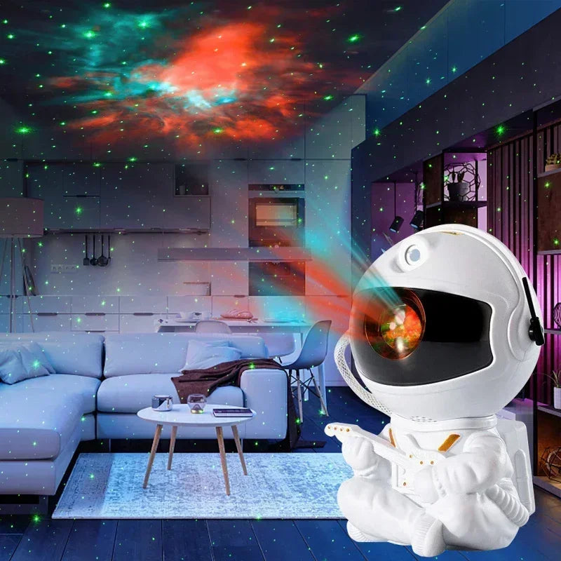 2024 Guitar Galaxy Star Projector Spaceman Lamp Starry Sky Night Light