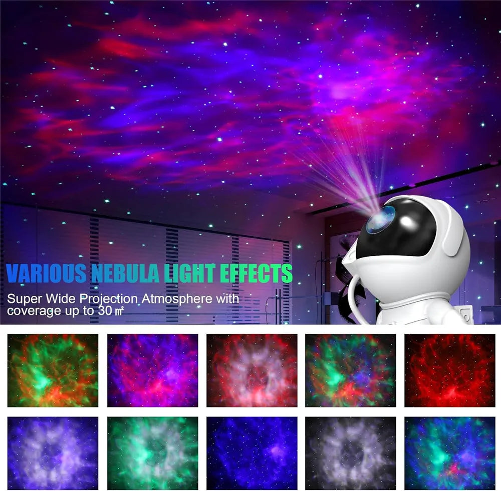 Astronaut Galaxy Starry Sky Projector Night Light with Remote Control