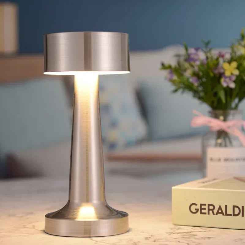 LED Bar Table Lamp Bar/Coffee/Restaurant Desktop Decor Night Light Rechargeable Touch Sensor Wireless Bedroom Reading Lamp