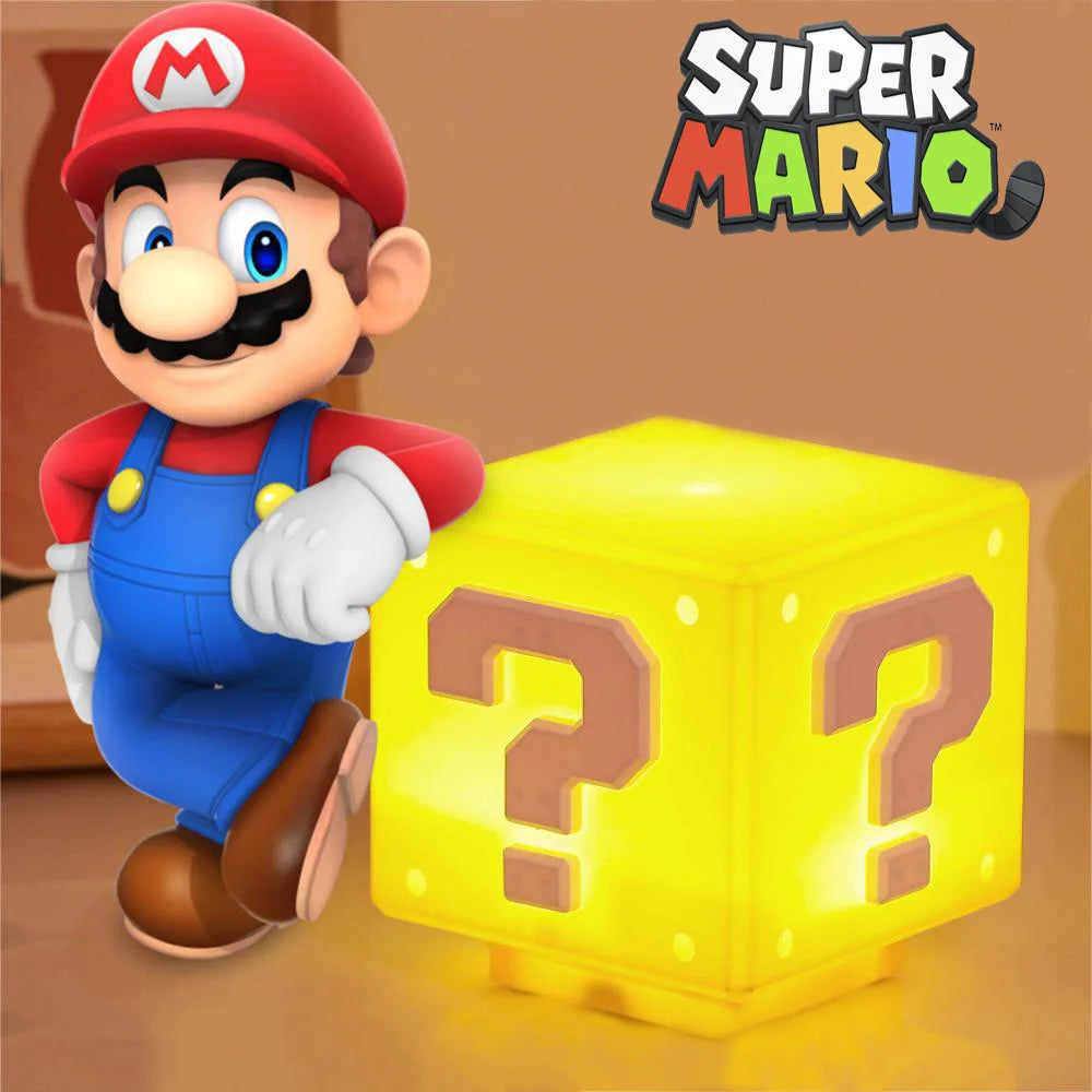 Super Mario Night Light with Music Peripherals, LED Question Mark - USB Charging
