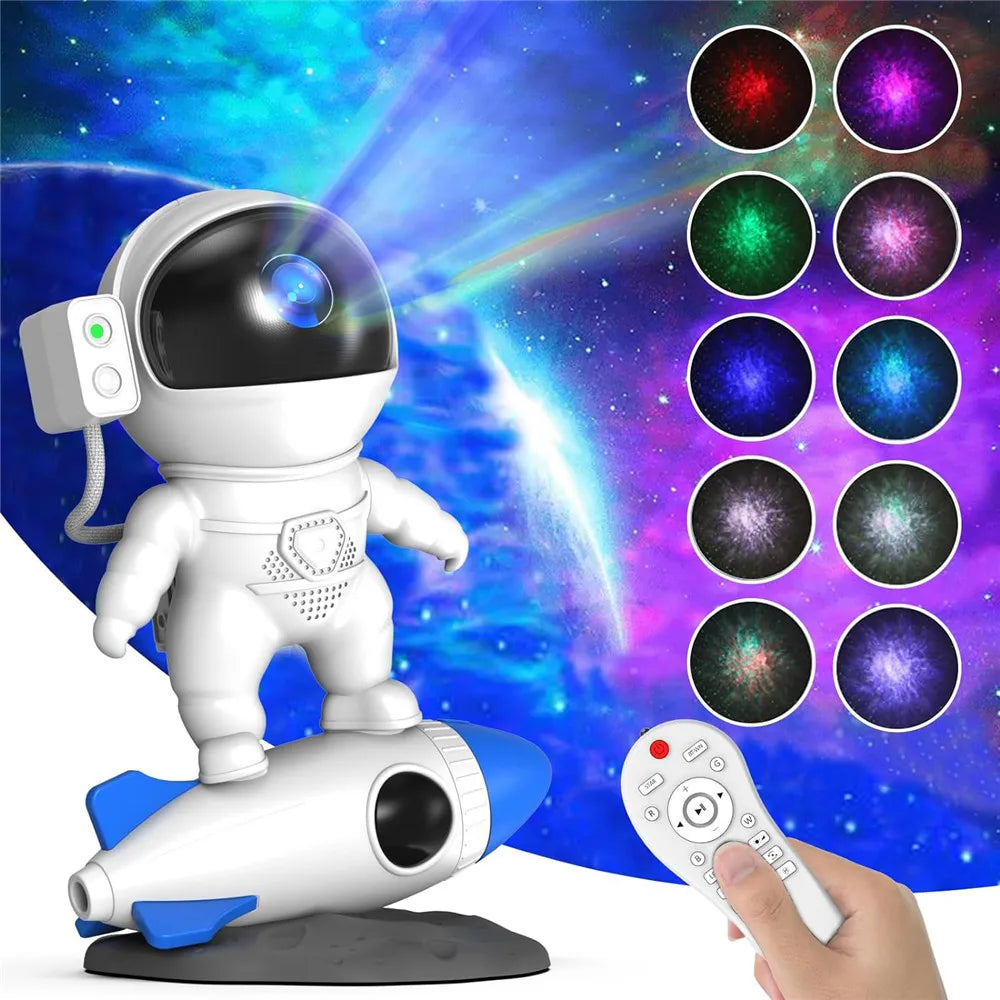 Astronaut Galaxy Starry Sky Projector Night Light with Remote Control