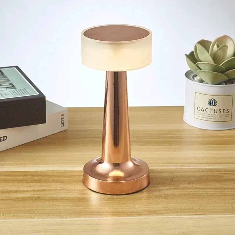 LED Bar Table Lamp Bar/Coffee/Restaurant Desktop Decor Night Light Rechargeable Touch Sensor Wireless Bedroom Reading Lamp