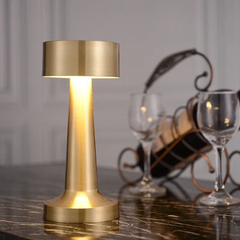 LED Bar Table Lamp Bar/Coffee/Restaurant Desktop Decor Night Light Rechargeable Touch Sensor Wireless Bedroom Reading Lamp