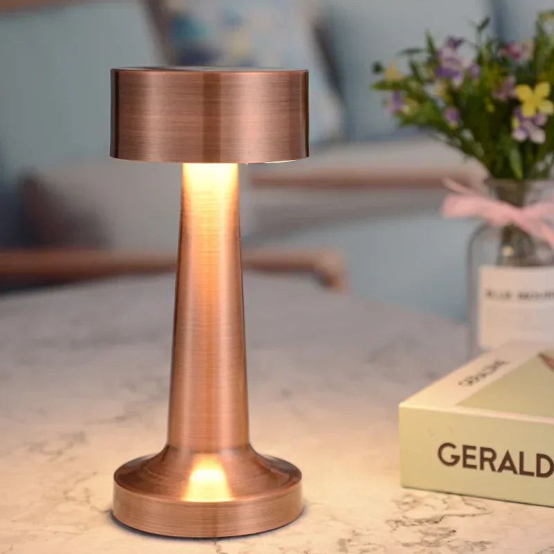 LED Bar Table Lamp Bar/Coffee/Restaurant Desktop Decor Night Light Rechargeable Touch Sensor Wireless Bedroom Reading Lamp