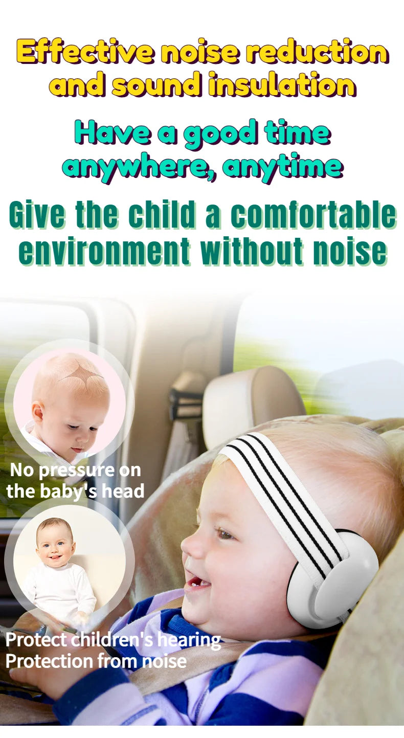 Baby Earmuff Mini-headset Adjustable Noise-proof Ear Protection Kids' Outdoor Sleep and Airplane Anti-noise Earmuffs