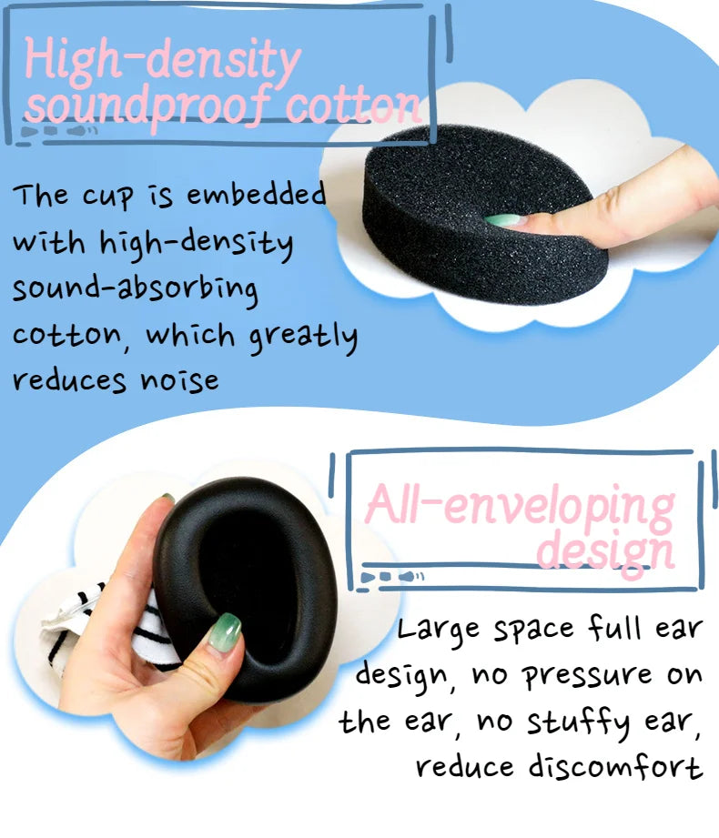 Baby Earmuff Mini-headset Adjustable Noise-proof Ear Protection Kids' Outdoor Sleep and Airplane Anti-noise Earmuffs